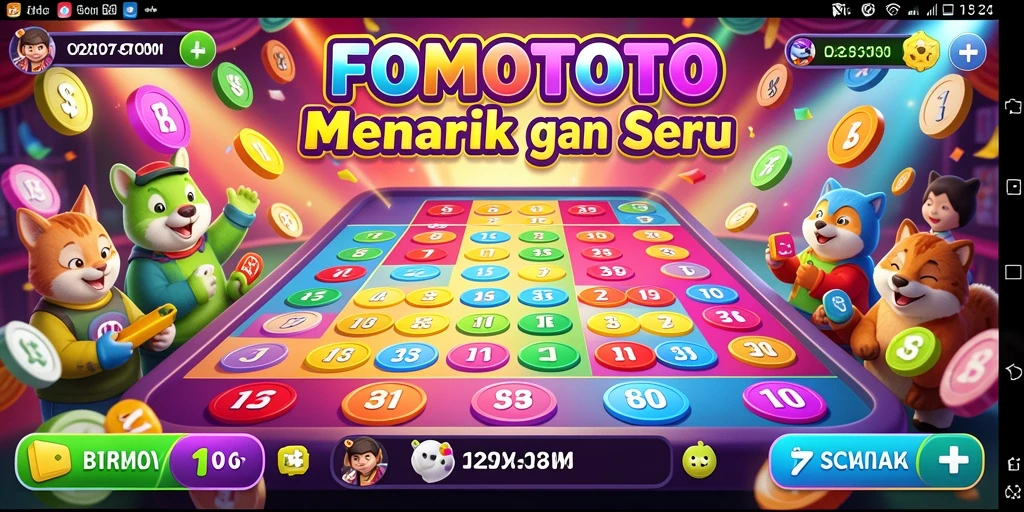 Tampilan gameplay Bingo yang menarik dan interaktif dalam FOMOTOTO.