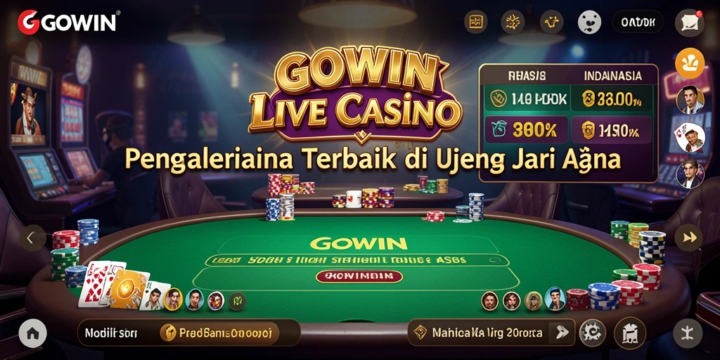 Tampilan gameplay GOWIN yang seru dalam Live Casino.