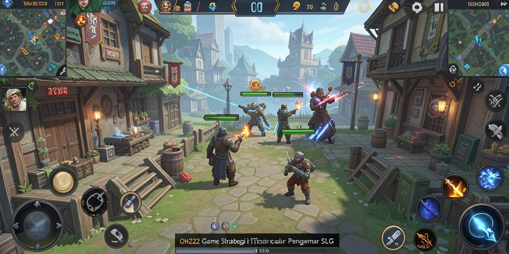 Tampilan aksi seru dalam gameplay strategis OH222.