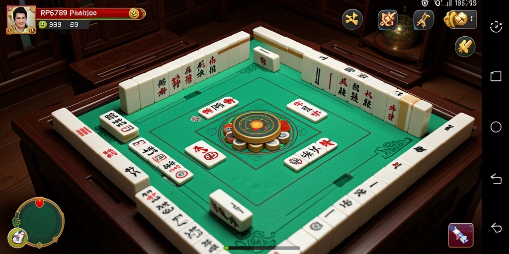 Tangkapan layar gameplay RP6789 menampilkan keseruan permainan Mahjong.