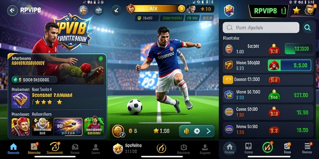 Tampilan gameplay aplikasi RPVIP8 dalam taruhan olahraga yang seru.