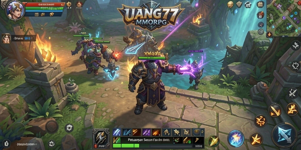 Screenshot UANG77 menunjukkan aksi seru di dalam dunia MMORPG.